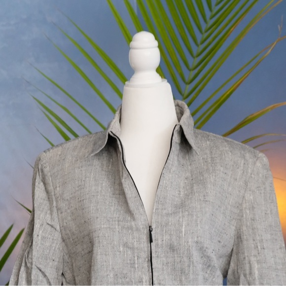 Garfield Marks size 8 NWT Gray zip up blazer - Picture 2 of 9